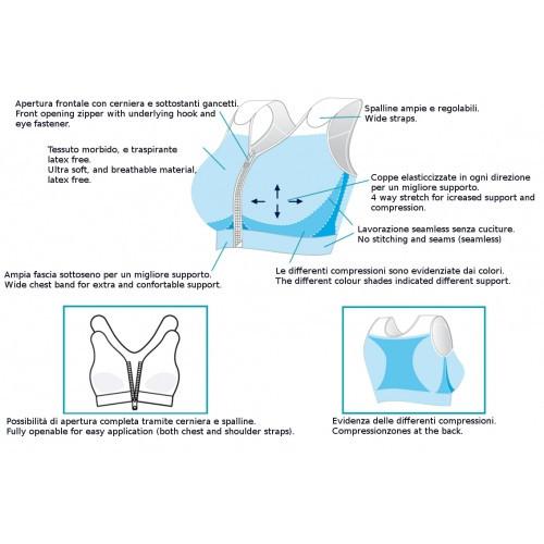 Sujetador Post Operatorio Blanco sin Costuras Art. 9652 ORIONE®