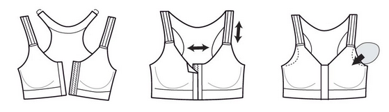 After Brest Surgery Bra mastectomy and lumpectomy Orione Ref.9651 ORIONE® + 1 Breast puff Ref.9000