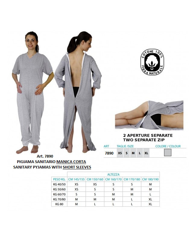 HOMECARE Sanitary Pyjamas With Short Sleeves - Ref. 7890 ST