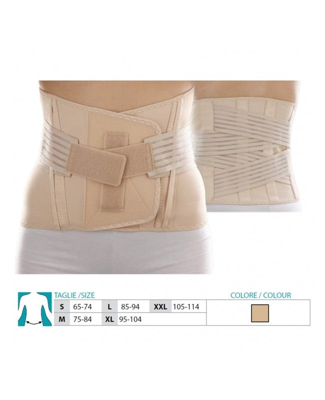Lumbo sacral support made of elastic fabric with polyester ORIONE® Art. 3085
