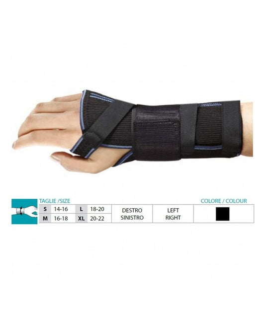 Wrist brace with with palm and splint ORIONE® Art.225